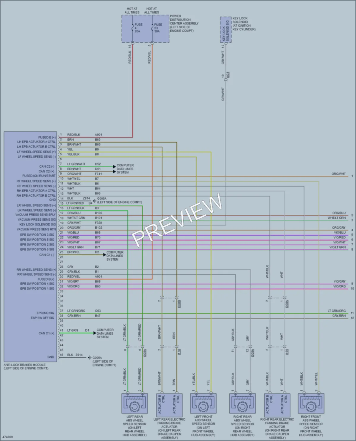 2016 Jeep Renegade Anti Lock Brakes wiring diagram preview