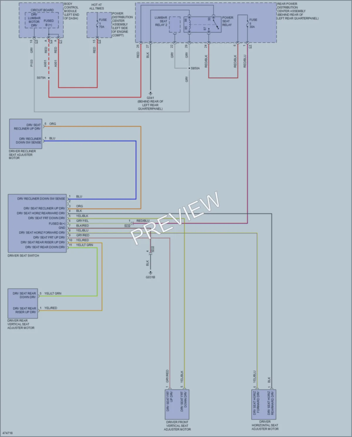 2016 Jeep Renegade Power Seats wiring diagram preview