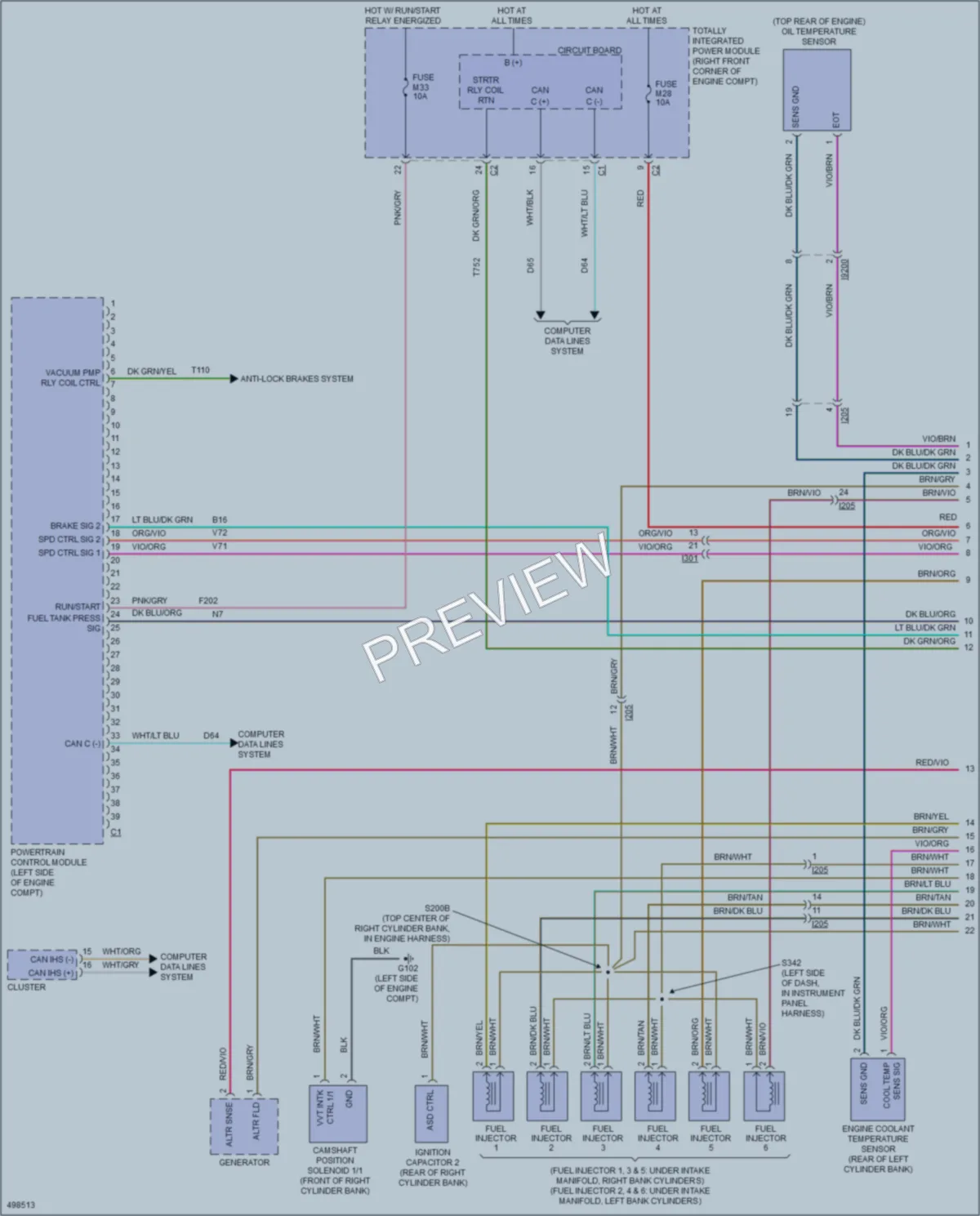 2016 Jeep Wrangler Engine Performance wiring diagram preview