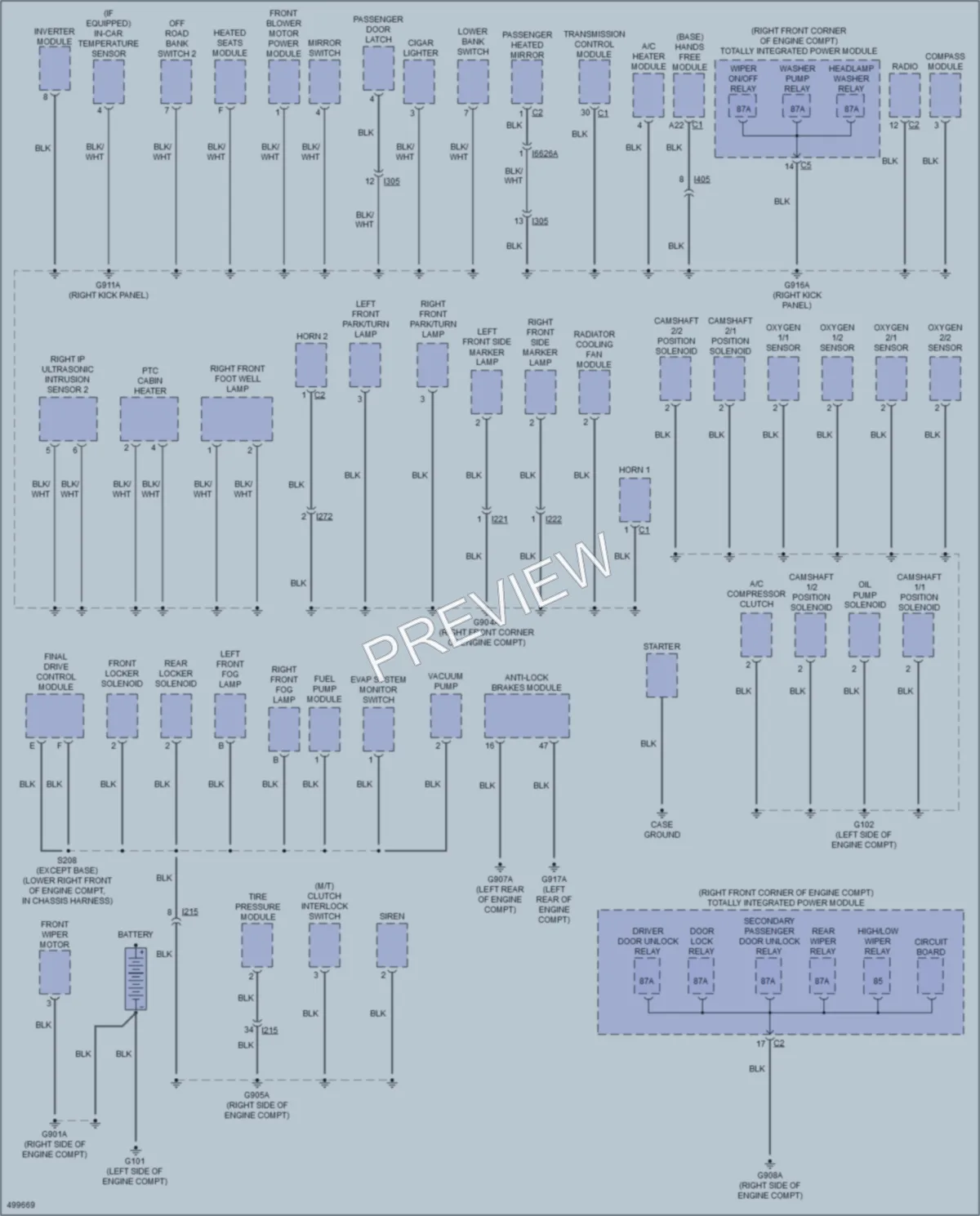 2016 Jeep Wrangler Ground Distribution wiring diagram preview
