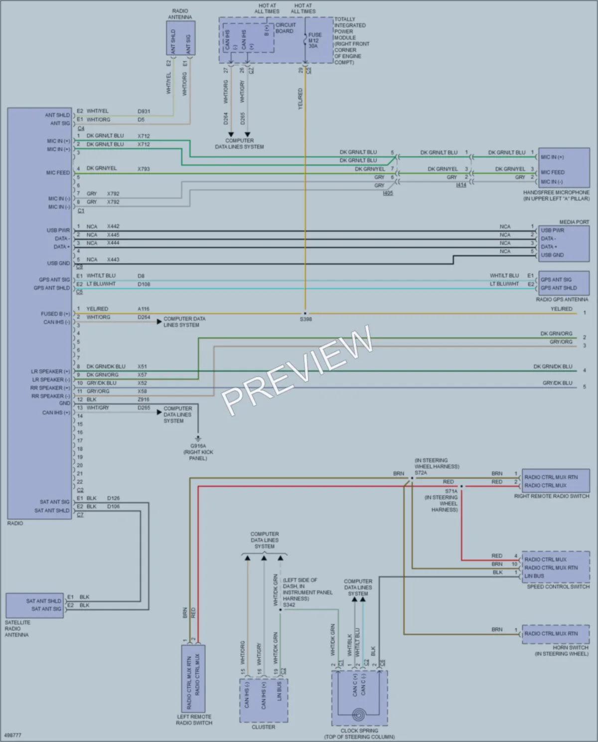 2016 Jeep Wrangler Navigation wiring diagram preview