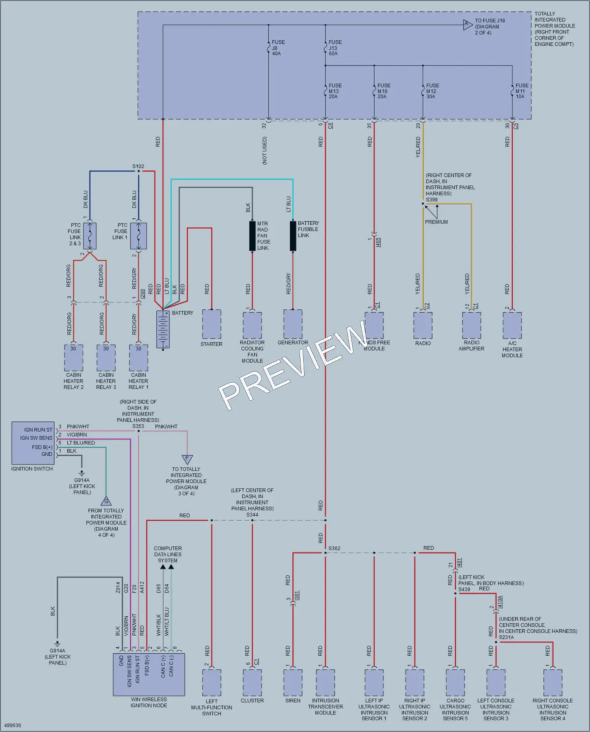 2016 Jeep Wrangler Power Distribution wiring diagram preview