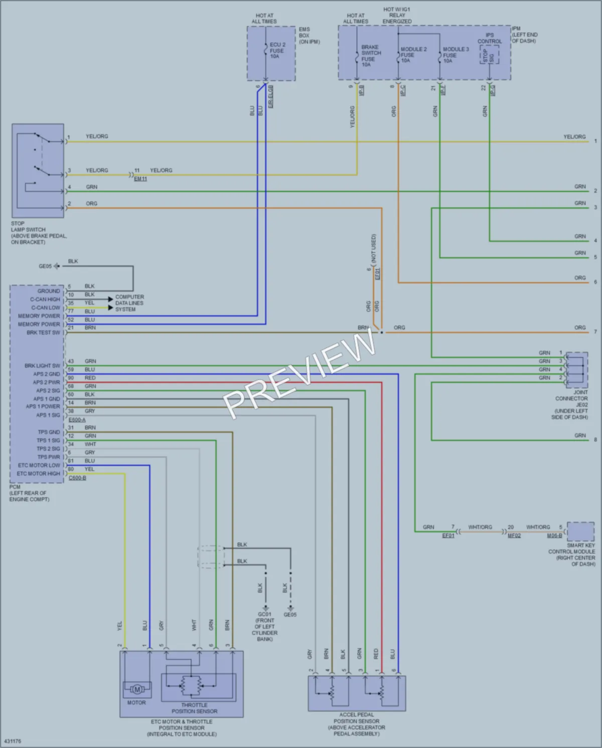 2016 Kia Cadenza Cruise Control wiring diagram preview