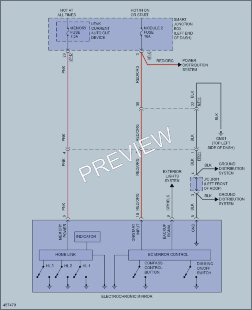2016 Kia Forte Power Mirrors wiring diagram preview