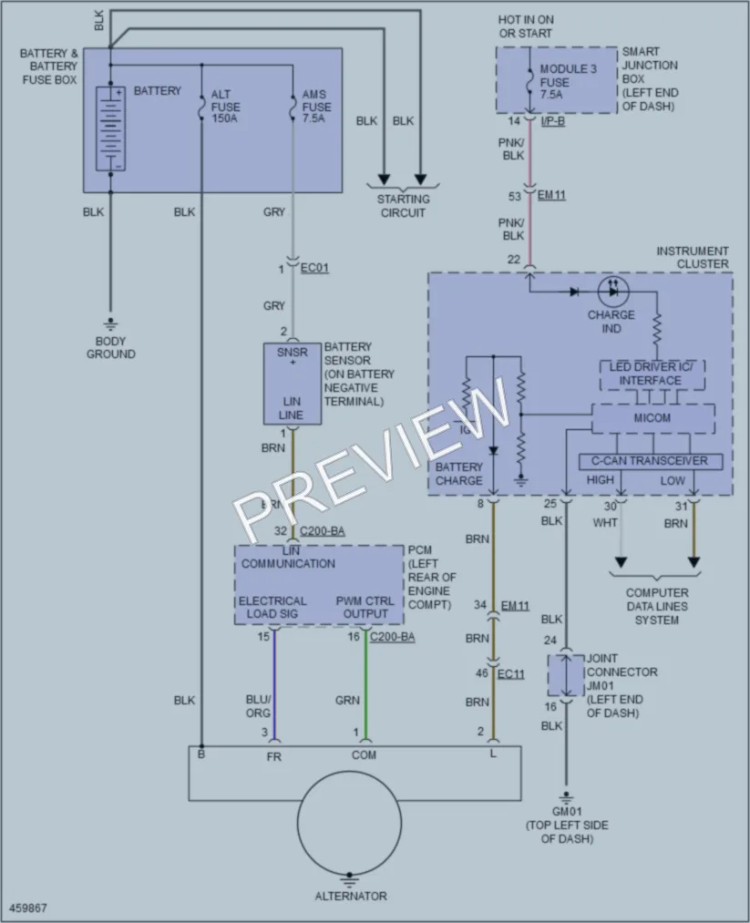 2016 Kia Forte Starting Charging wiring diagram preview