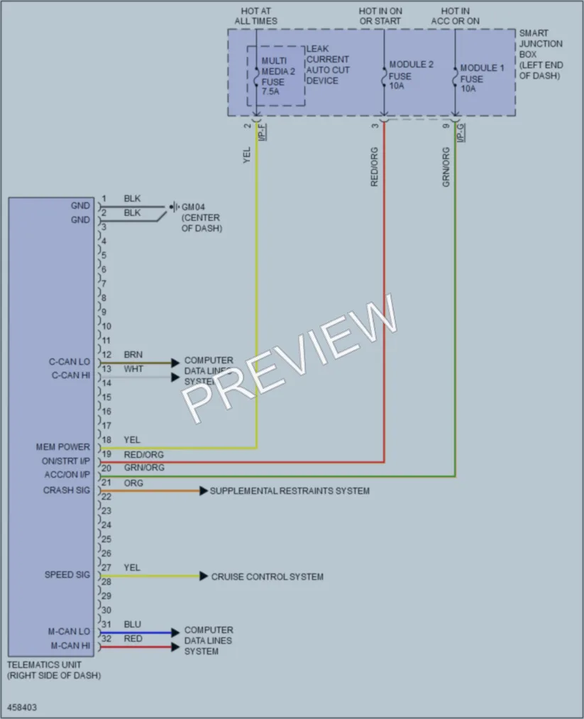 2016 Kia Forte5 Navigation wiring diagram preview