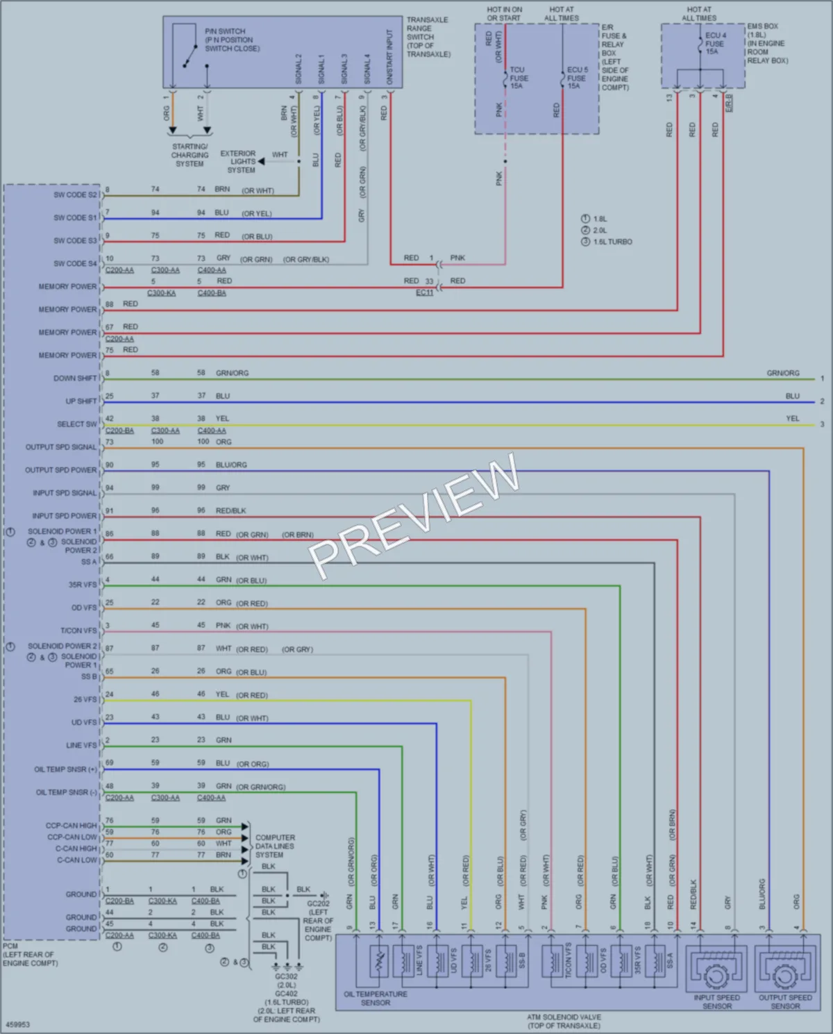 2016 Kia Forte5 Transmission wiring diagram preview