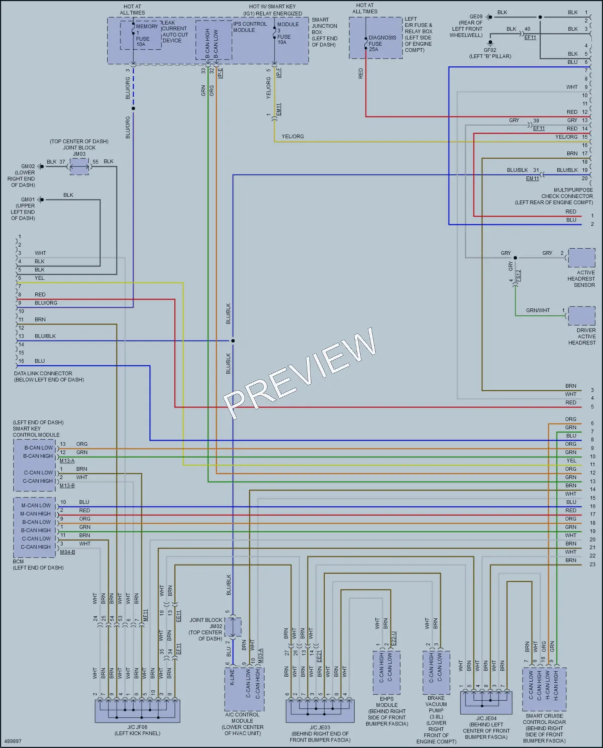 2016 Kia K900 Computer Data Lines wiring diagram preview