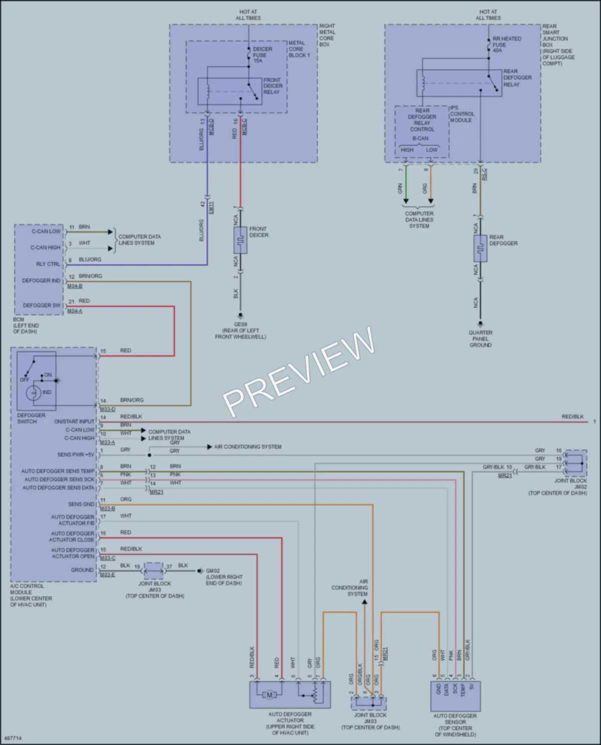 2016 Kia K900 Defoggers wiring diagram preview