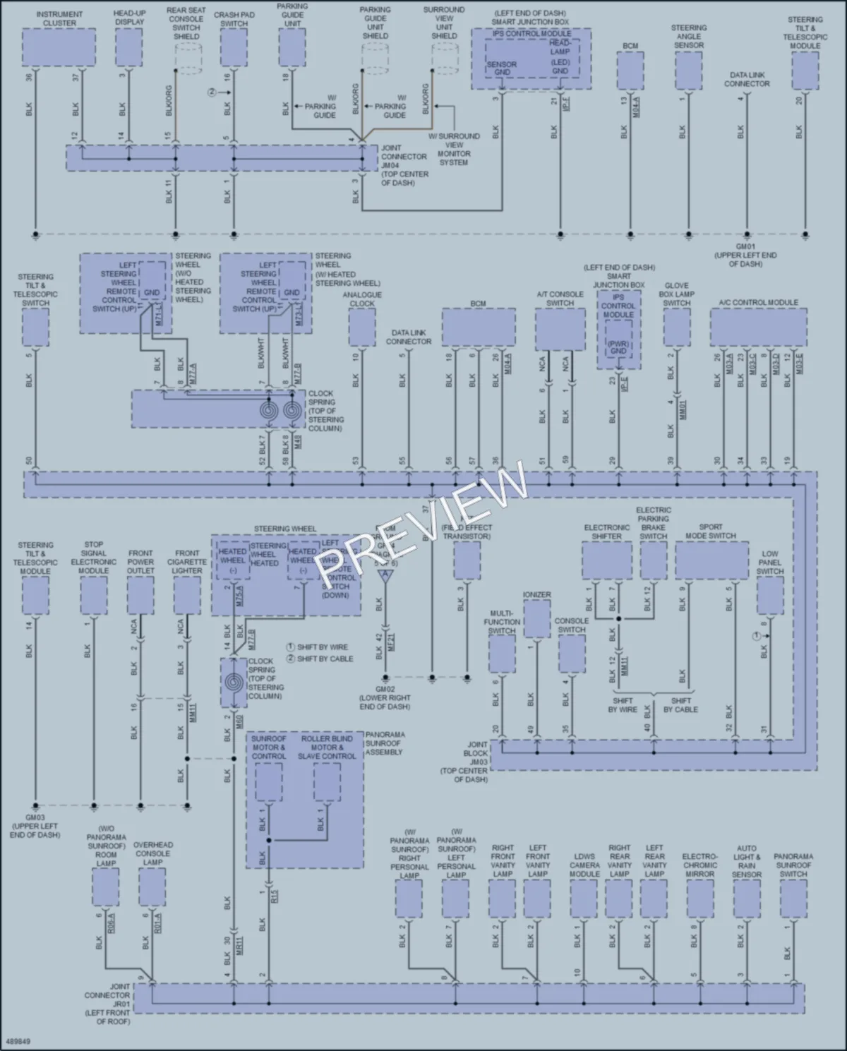 2016 Kia K900 Ground Distribution wiring diagram preview