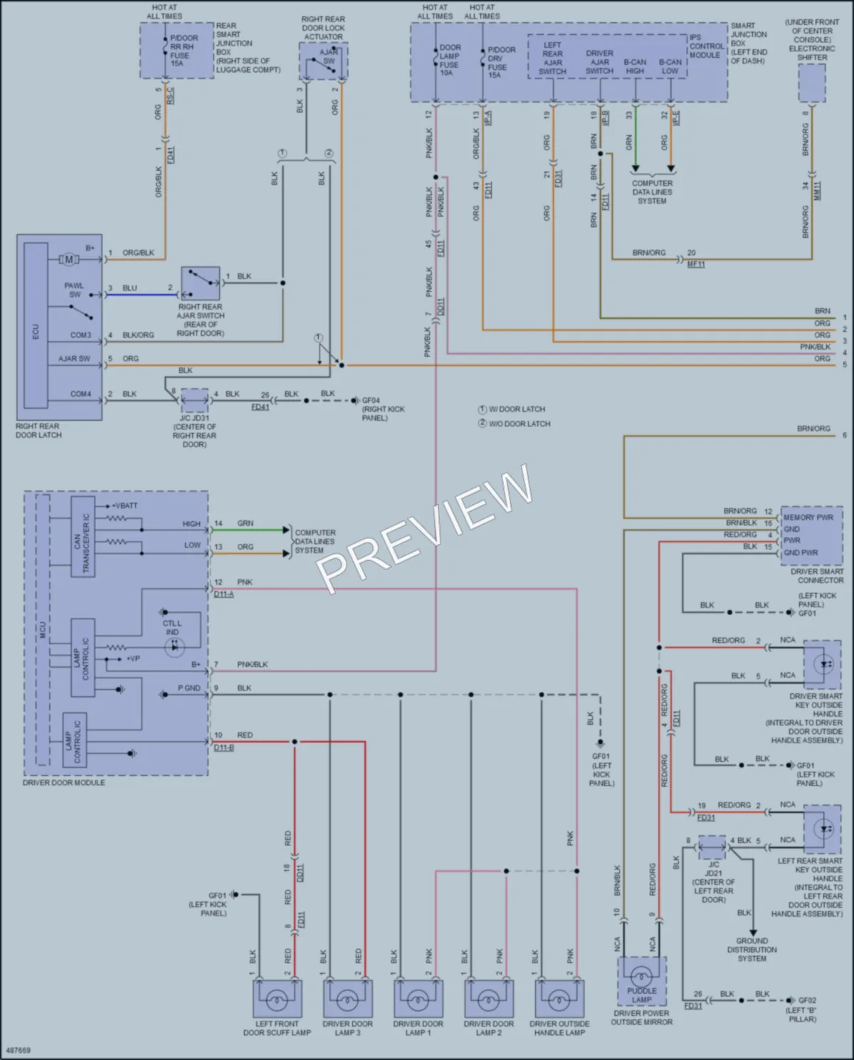 2016 Kia K900 Interior Lights wiring diagram preview