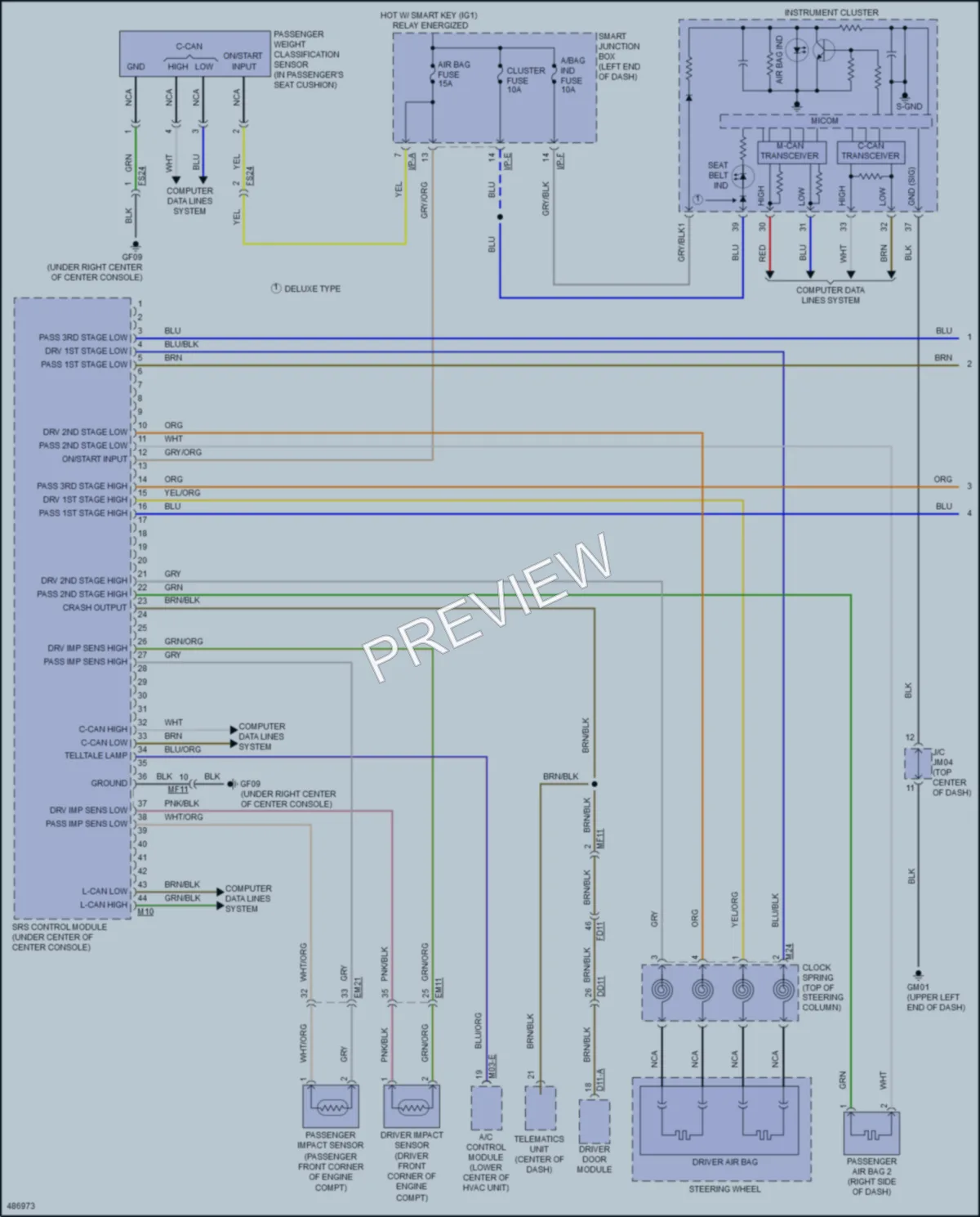 2016 Kia K900 Supplemental Restraints wiring diagram preview