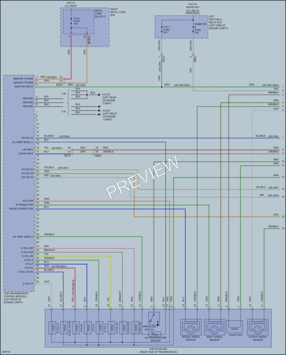 2016 Kia K900 Transmission wiring diagram preview