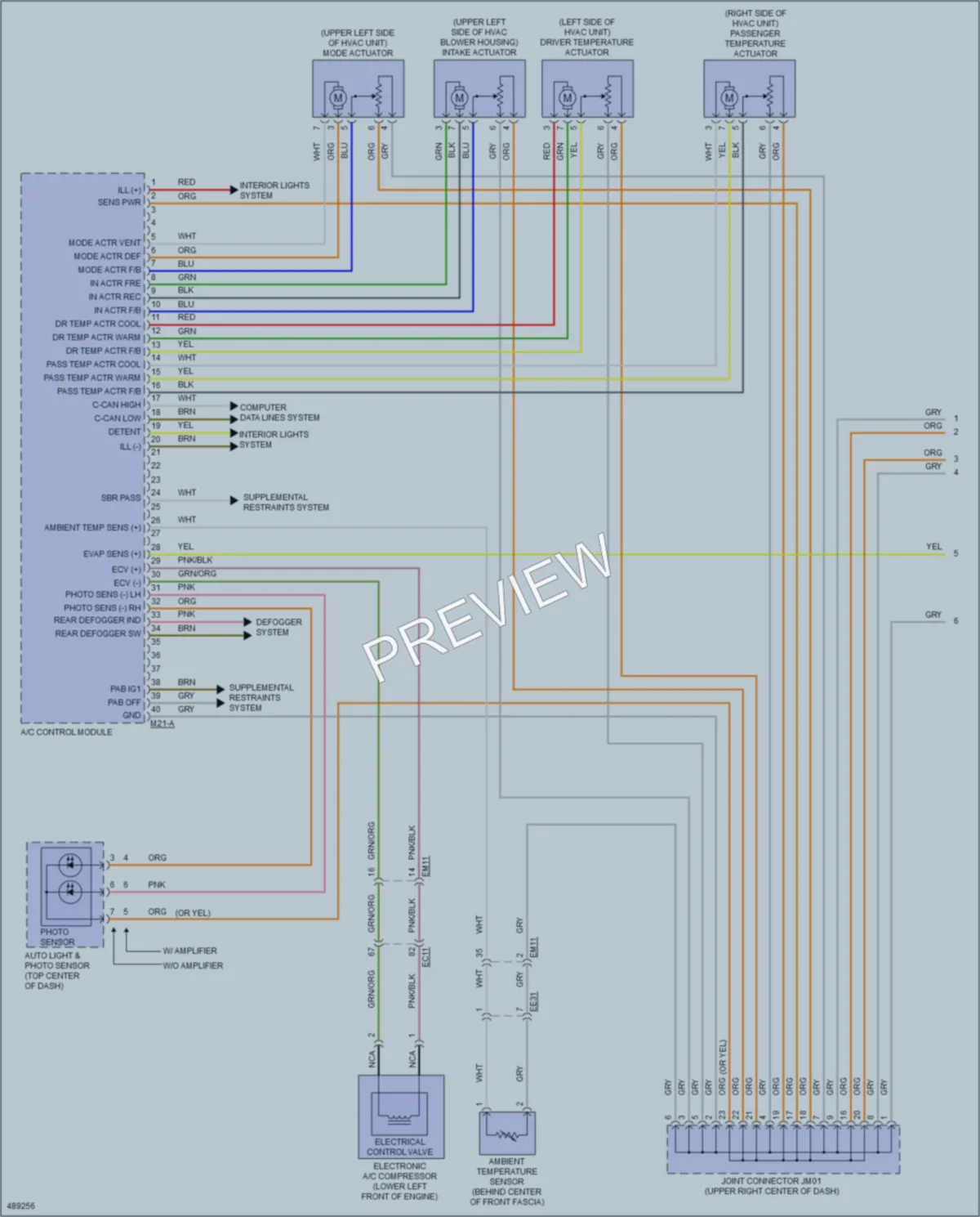 2016 Kia Optima Air Conditioning wiring diagram preview