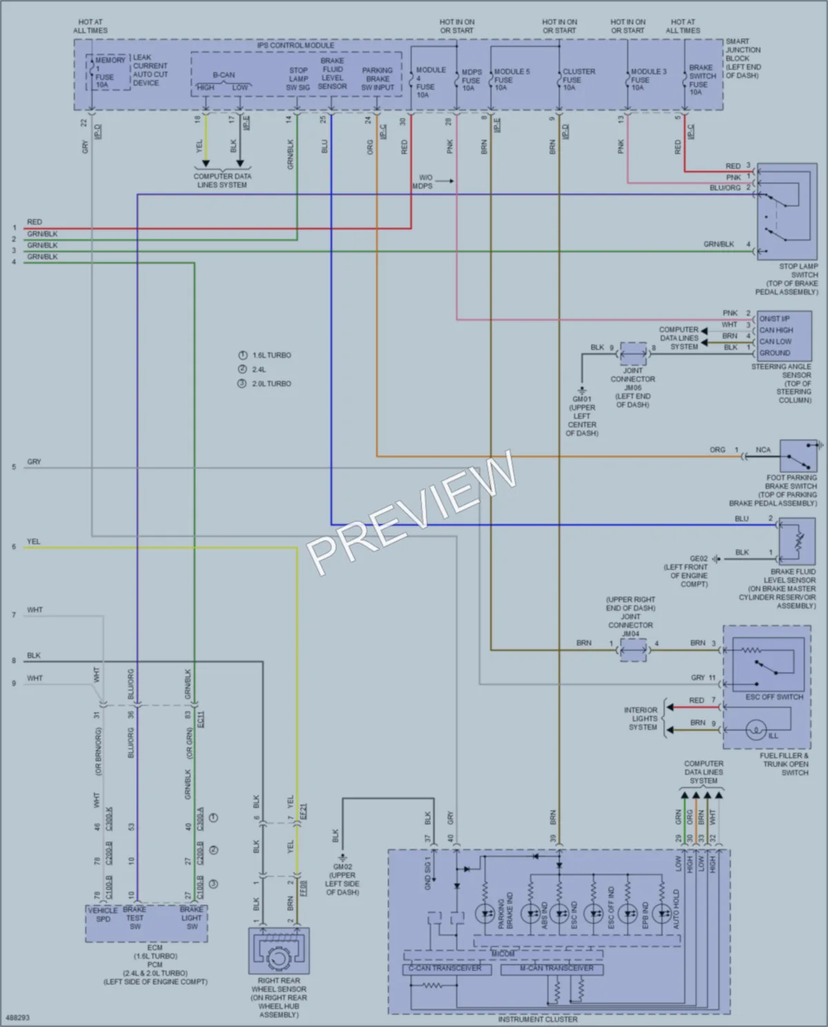 2016 Kia Optima Anti Lock Brakes wiring diagram preview