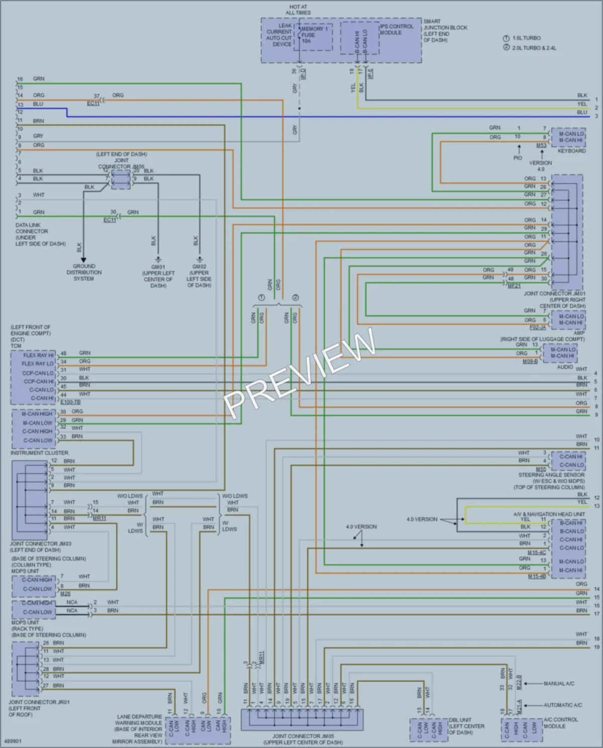 2016 Kia Optima Computer Data Lines wiring diagram preview