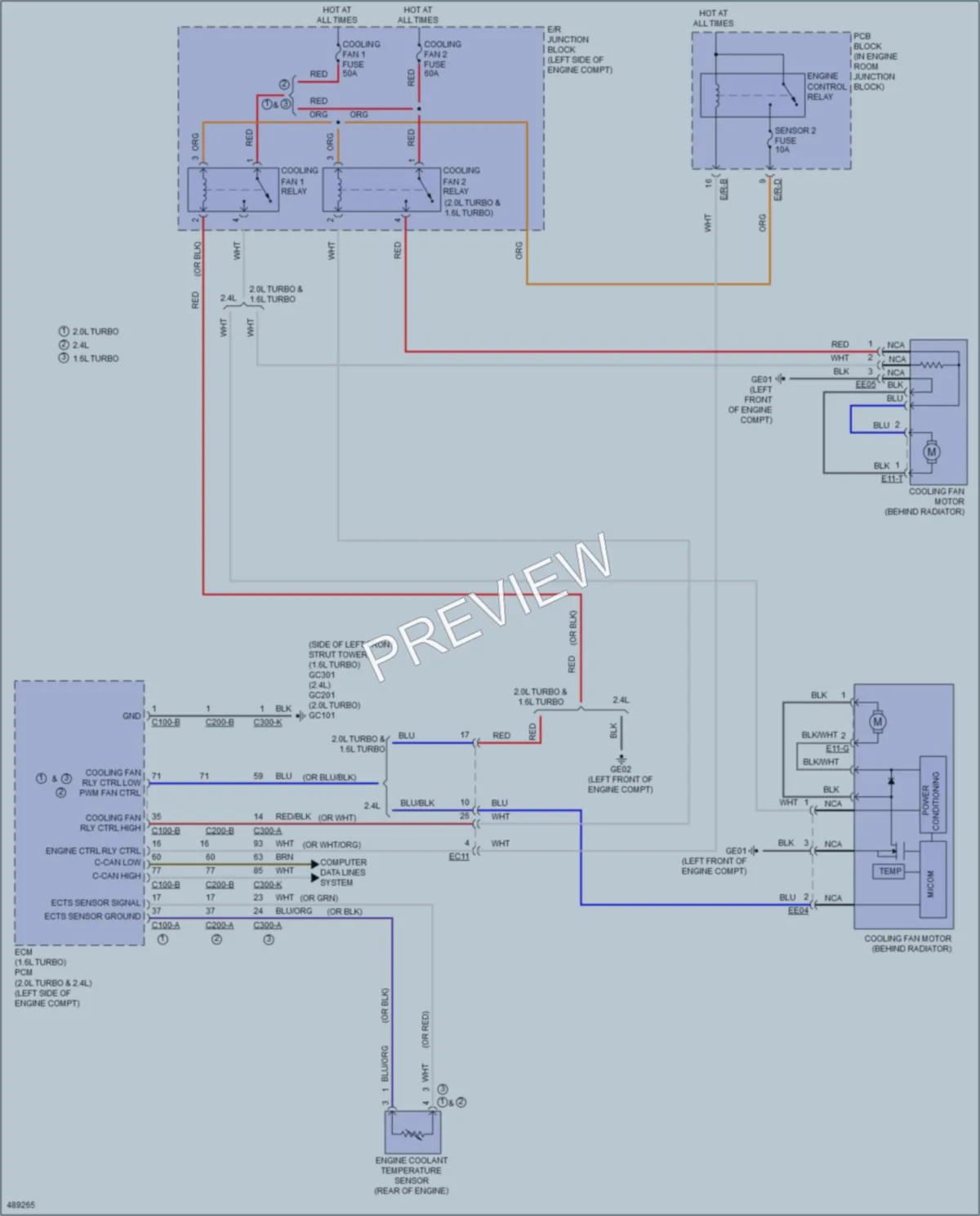 2016 Kia Optima Cooling Fan wiring diagram preview