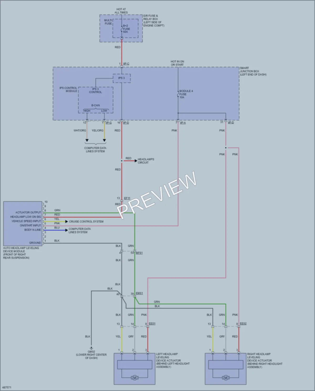 2016 Kia Optima Headlights wiring diagram preview