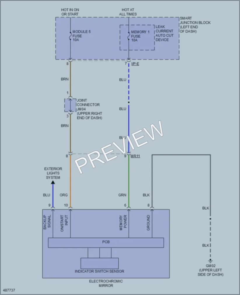 2016 Kia Optima Power Mirrors wiring diagram preview