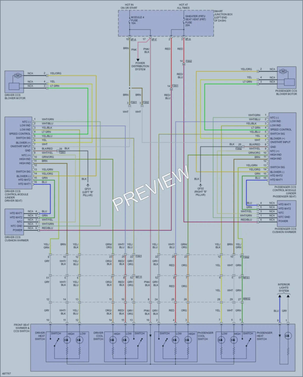 2016 Kia Optima Power Seats wiring diagram preview