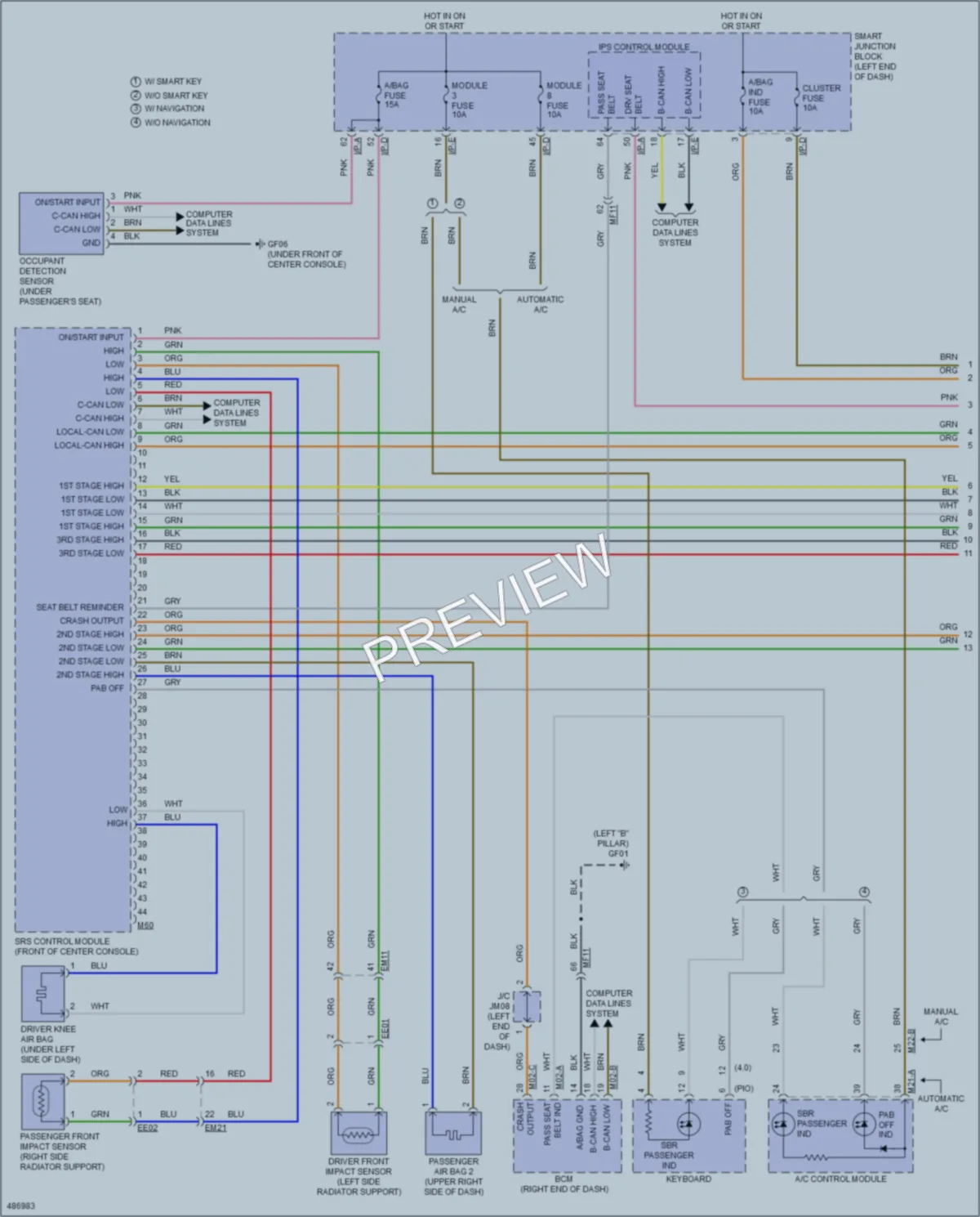 2016 Kia Optima Supplemental Restraints wiring diagram preview