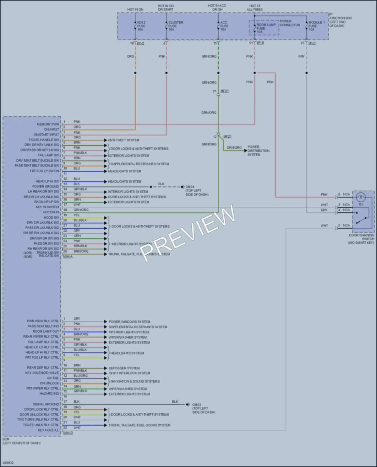 2016 Kia Rio Body Control Modules wiring diagram preview