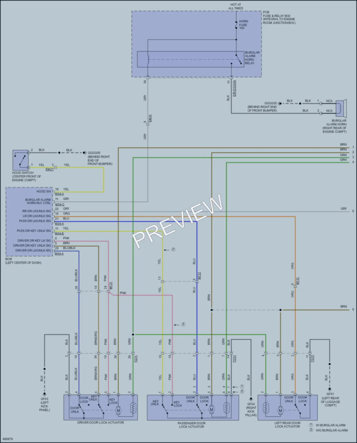 2016 Kia Rio Power Door Locks wiring diagram preview