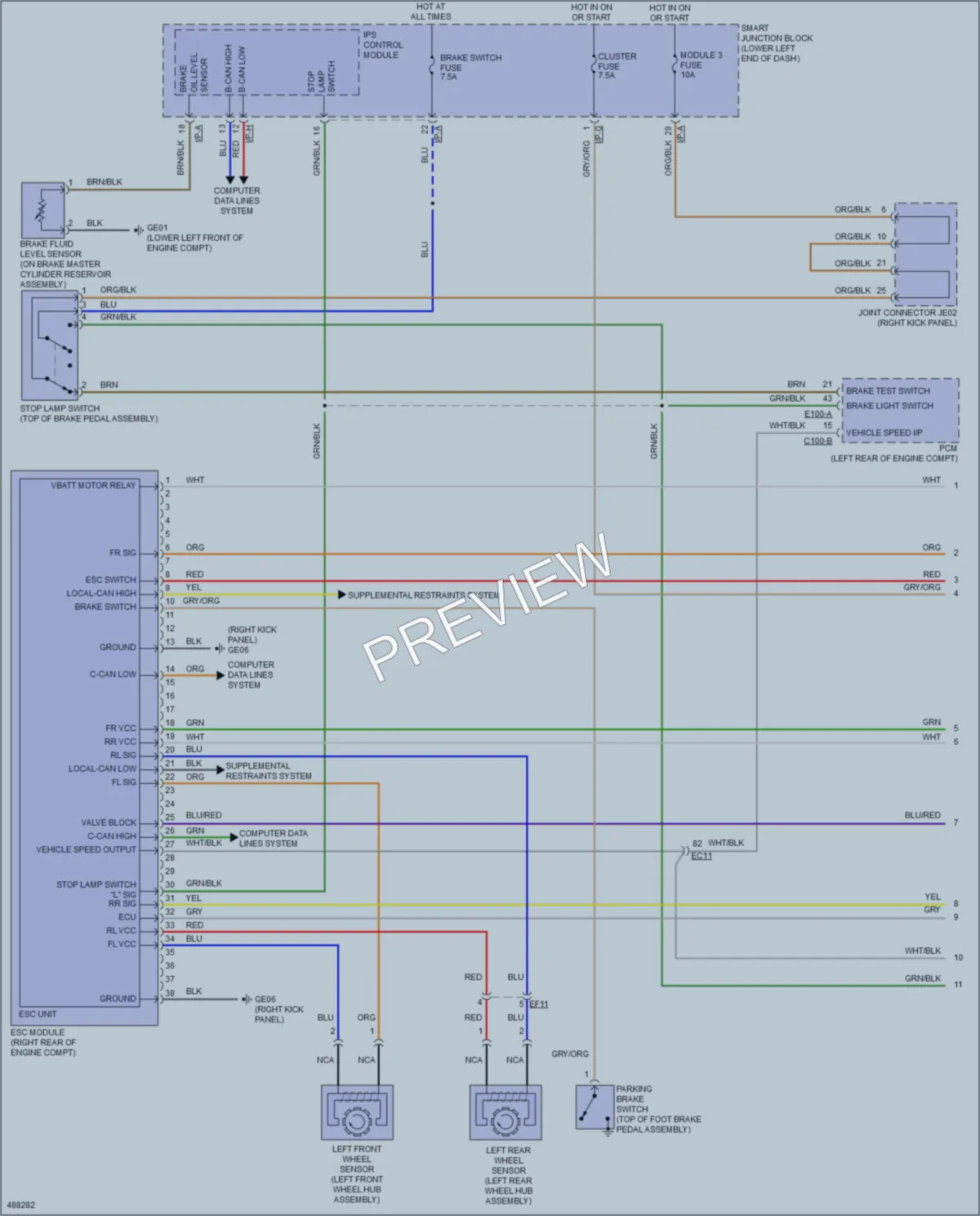 2016 Kia Sedona Anti Lock Brakes wiring diagram preview
