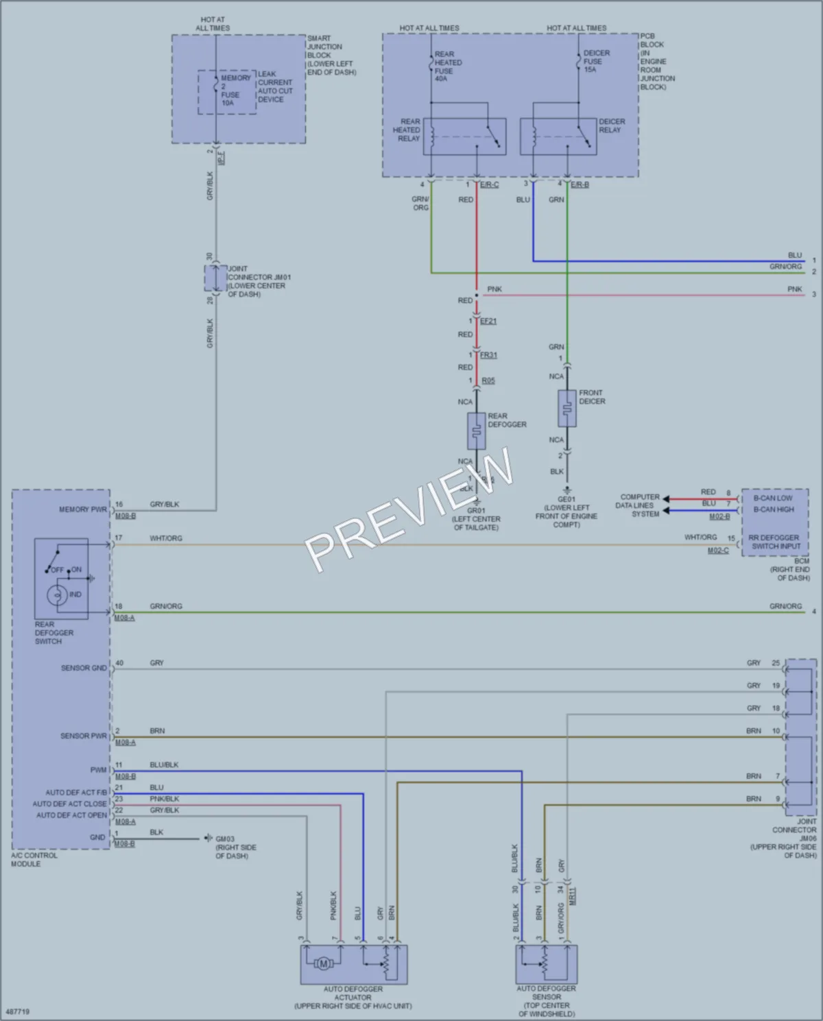 2016 Kia Sedona Defoggers wiring diagram preview