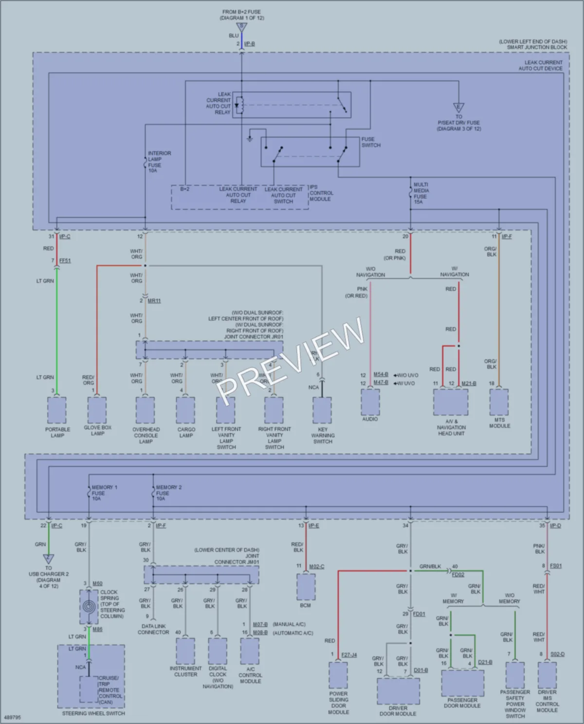 2016 Kia Sedona Power Distribution wiring diagram preview