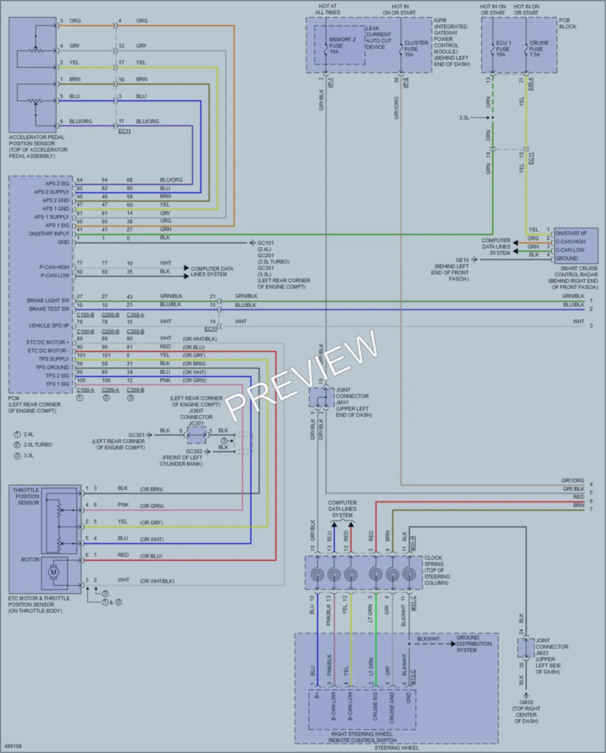 2016 Kia Sorento Cruise Control wiring diagram preview