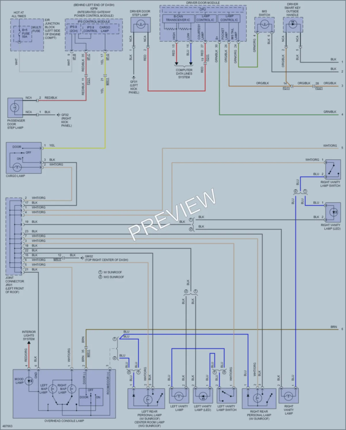 2016 Kia Sorento Interior Lights wiring diagram preview