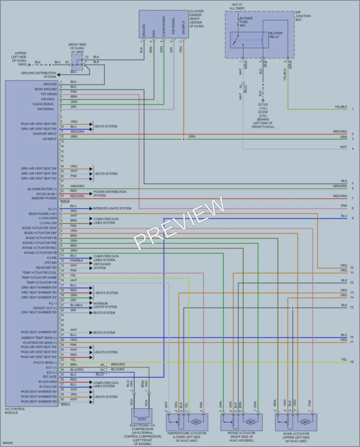 2016 Kia Soul Air Conditioning wiring diagram preview