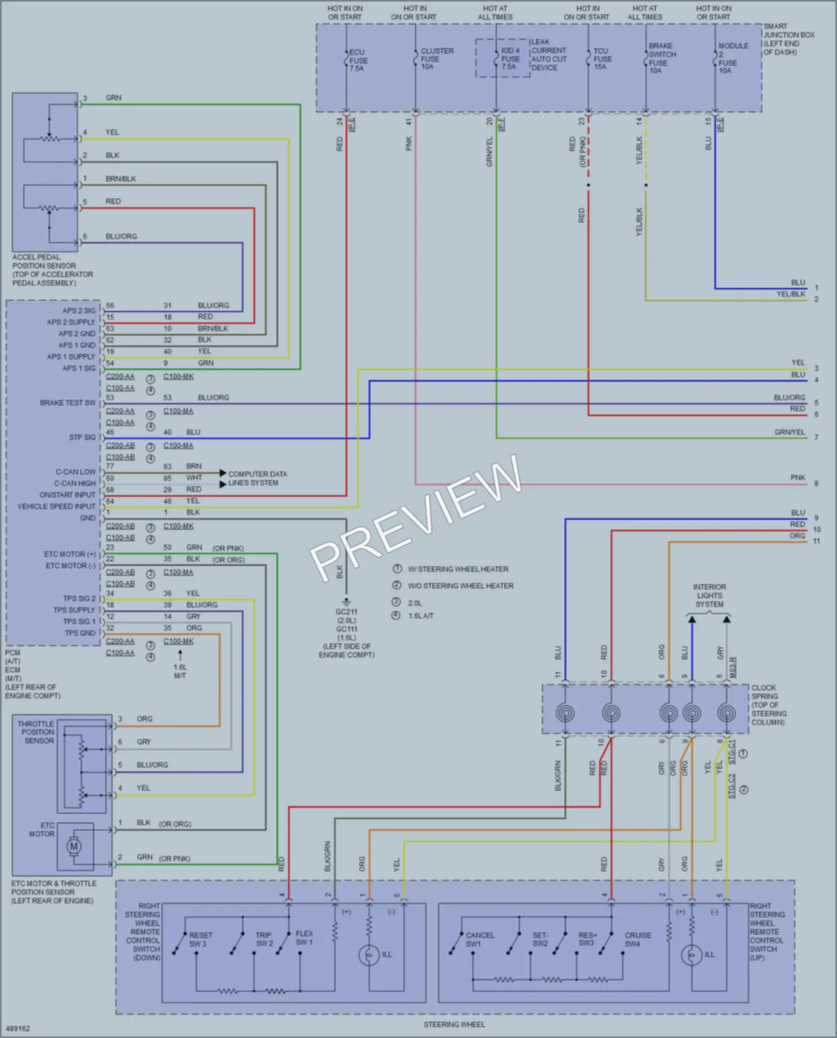 2016 Kia Soul Cruise Control wiring diagram preview