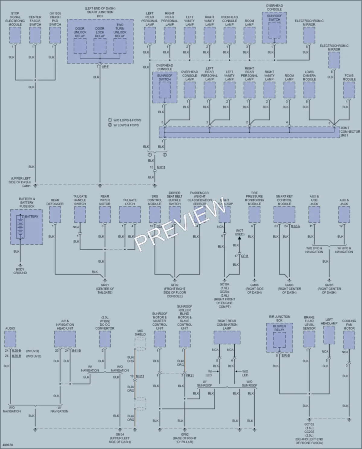2016 Kia Soul Ground Distribution wiring diagram preview