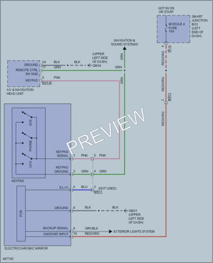 2016 Kia Soul Power Mirrors wiring diagram preview
