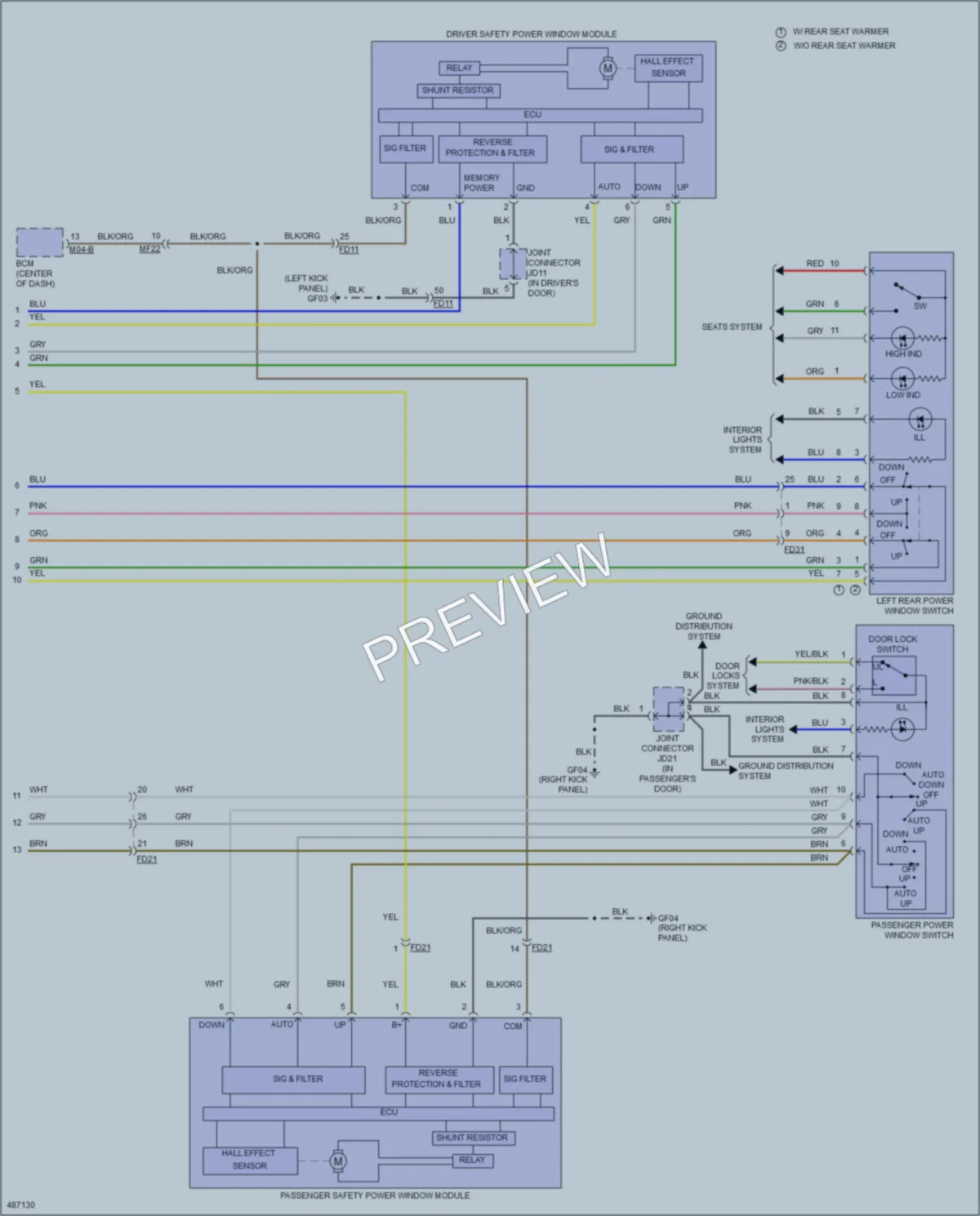2016 Kia Soul Power Windows wiring diagram preview