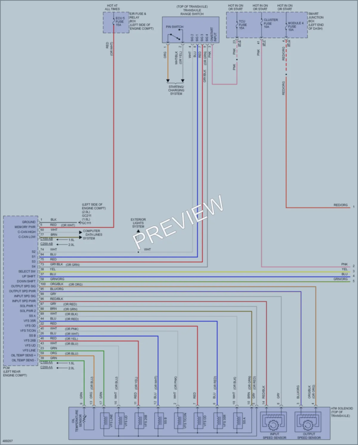 2016 Kia Soul Transmission wiring diagram preview