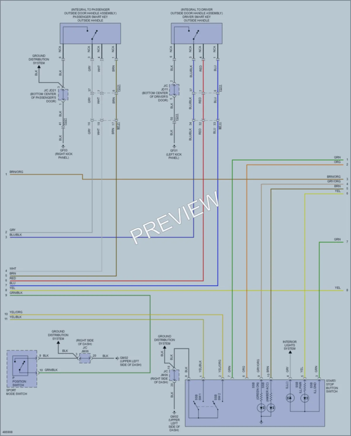 2016 Kia SoulEV Anti Theft wiring diagram preview