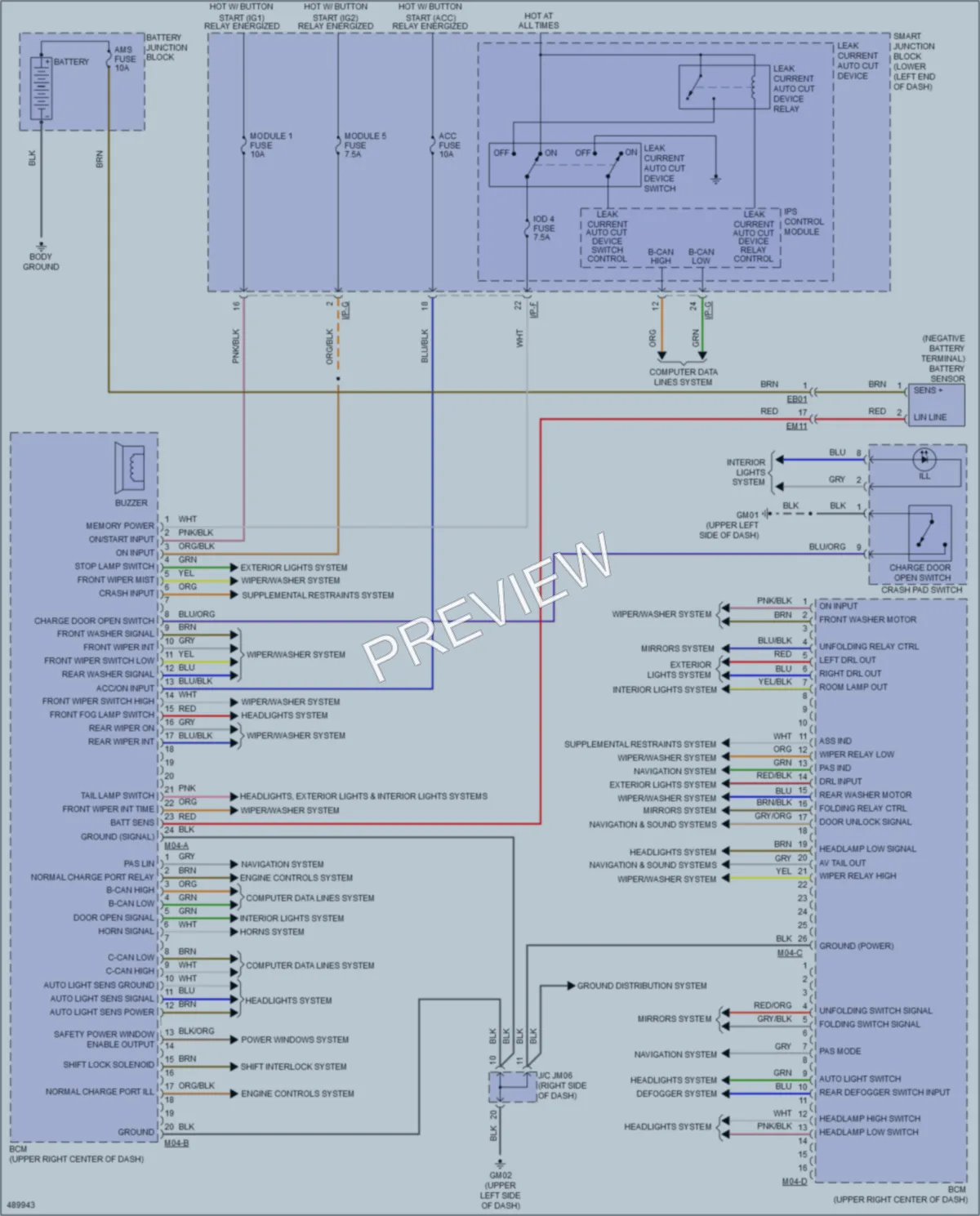 2016 Kia SoulEV Body Control Modules wiring diagram preview
