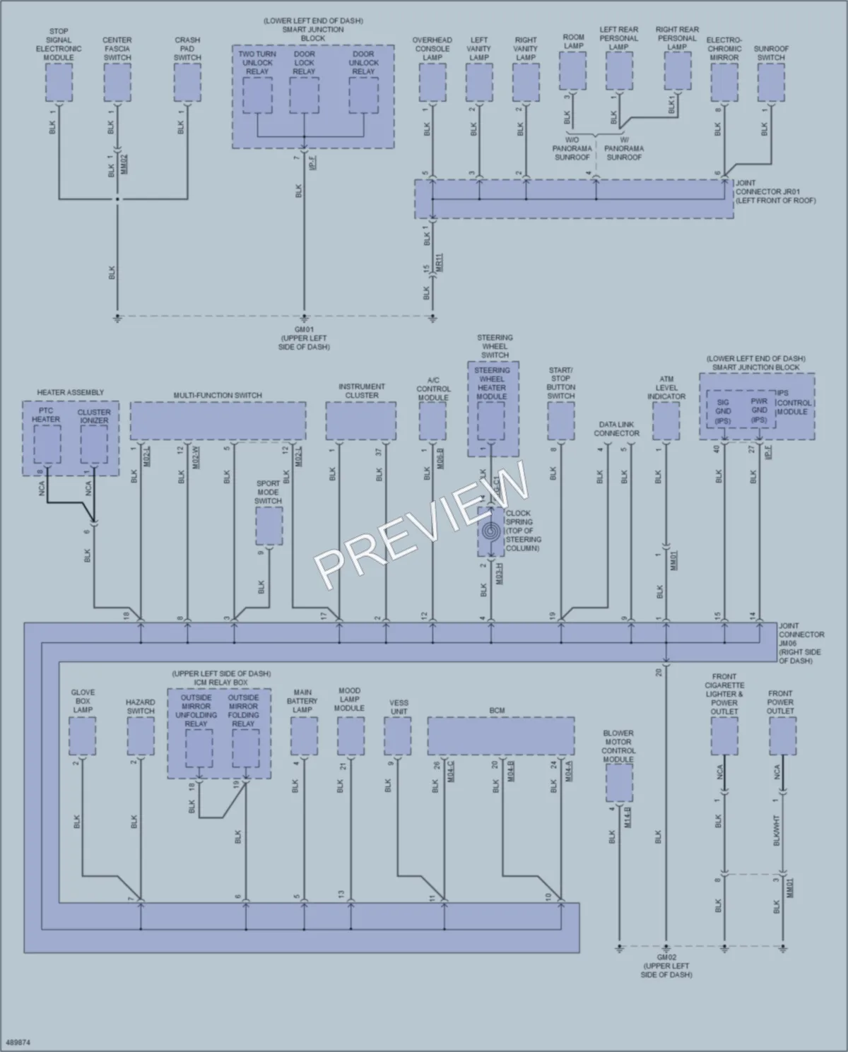 2016 Kia SoulEV Ground Distribution wiring diagram preview