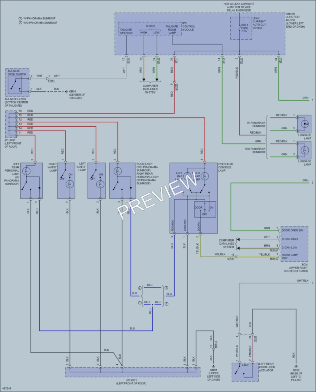 2016 Kia SoulEV Interior Lights wiring diagram preview