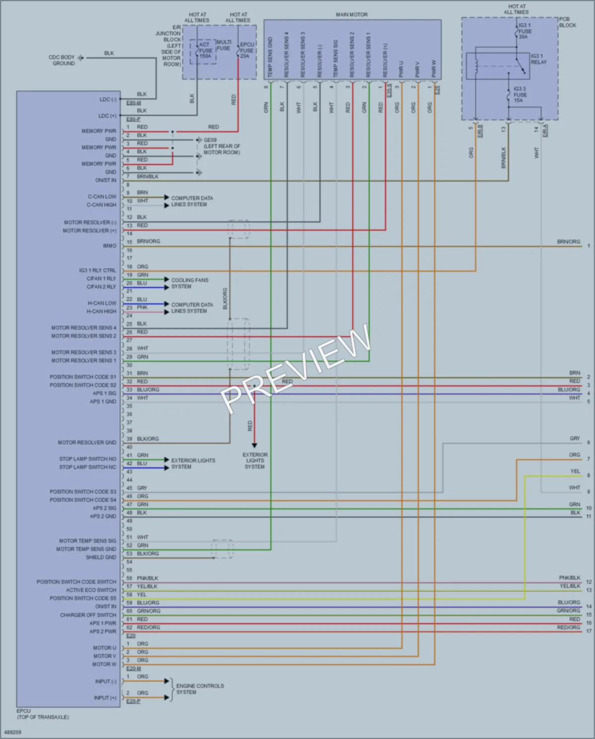 2016 Kia SoulEV Transmission wiring diagram preview