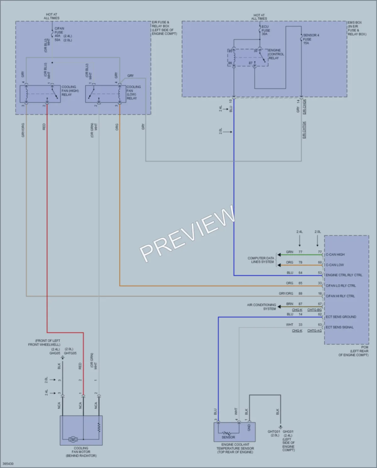 2016 Kia Sportage Cooling Fan wiring diagram preview