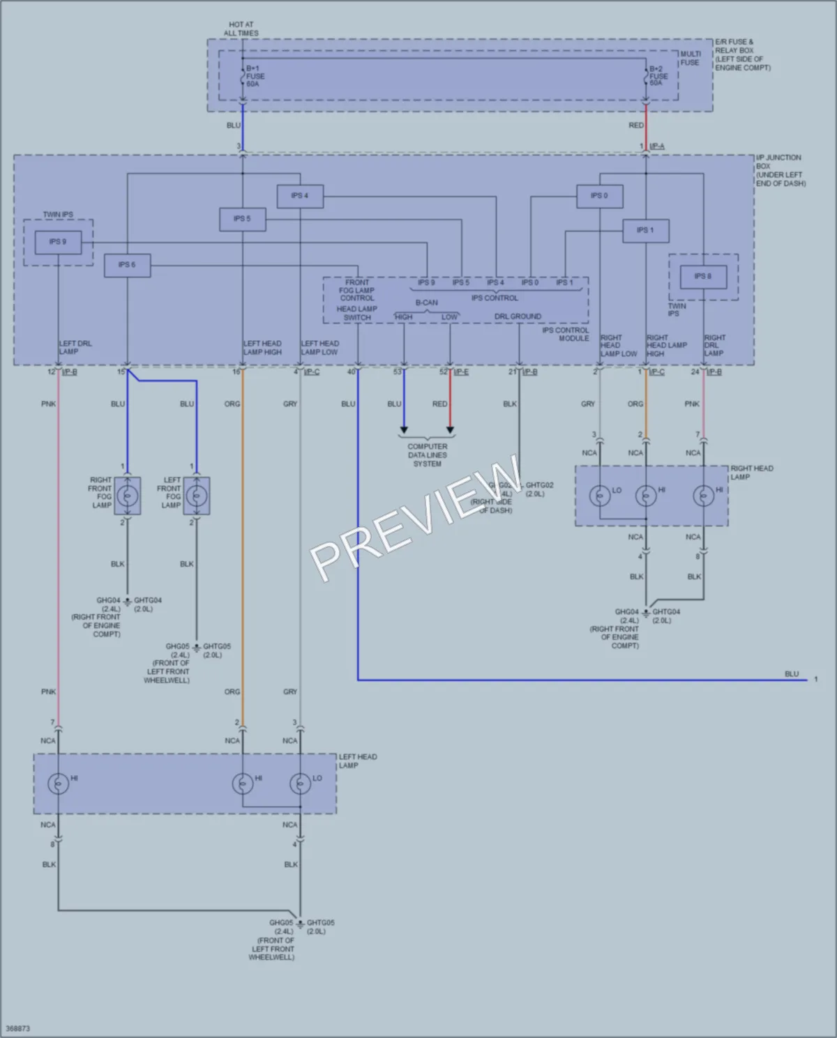 2016 Kia Sportage Headlights wiring diagram preview