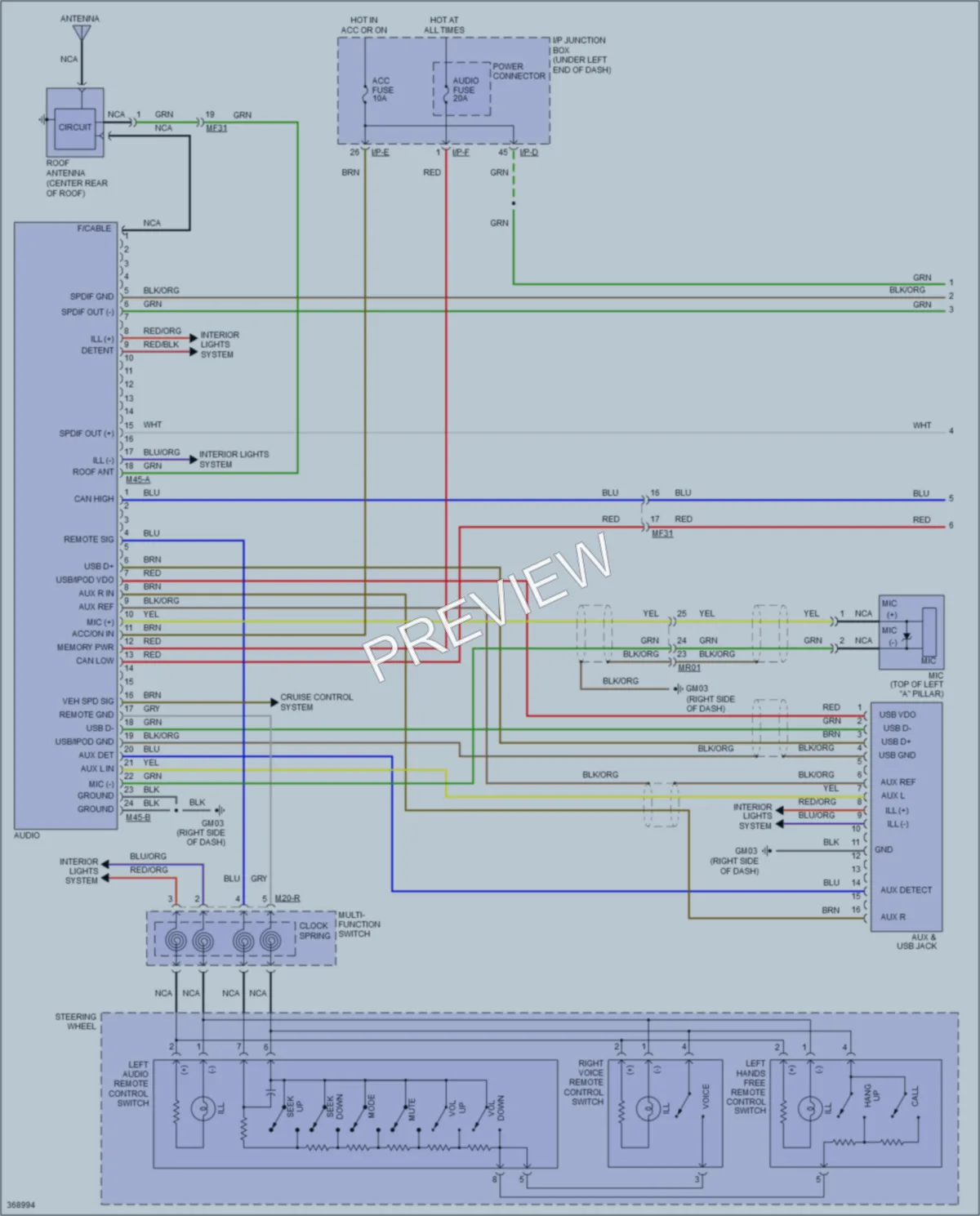 2016 Kia Sportage Radio wiring diagram preview