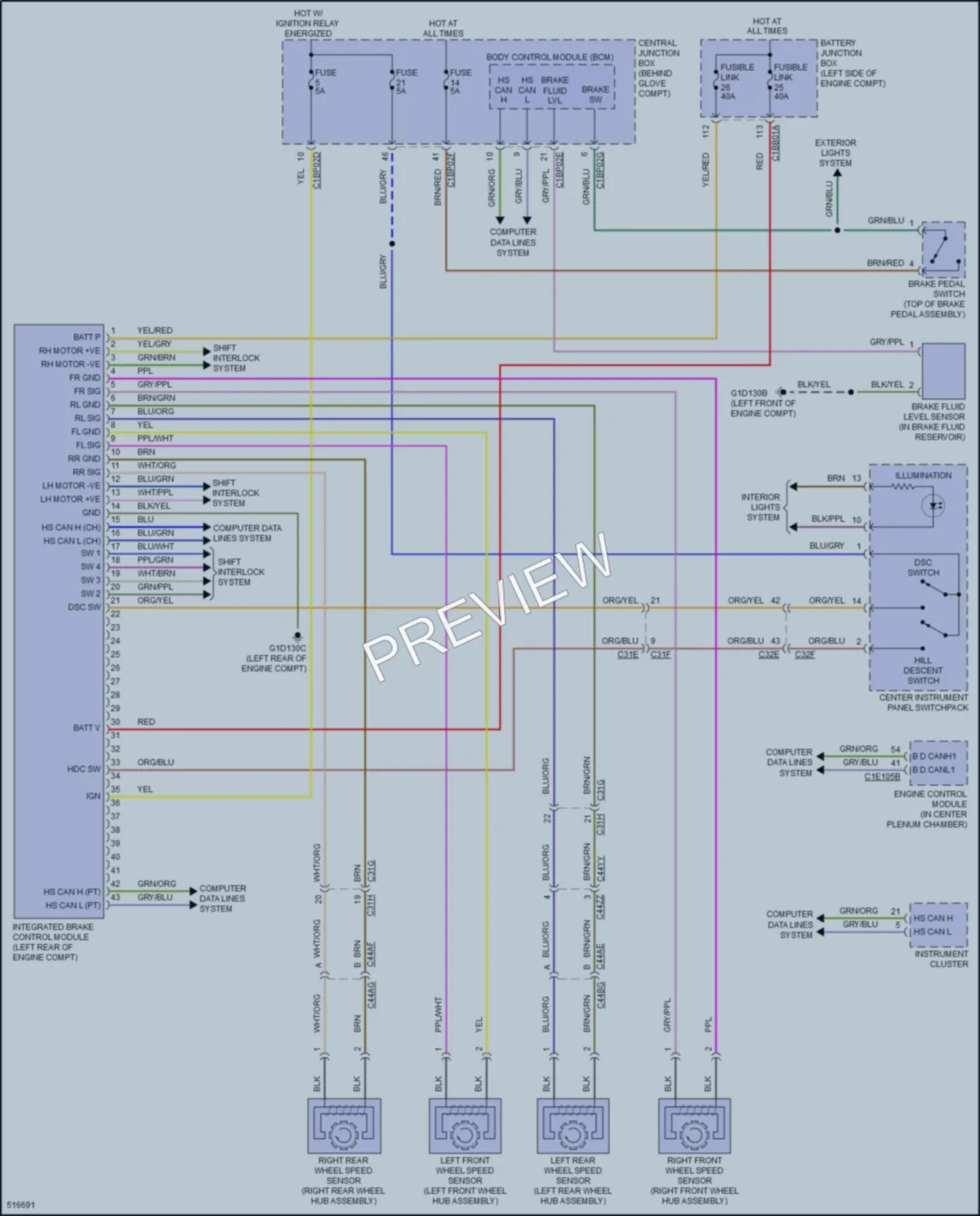 2016 LandRover DiscoverySport Anti Lock Brakes wiring diagram preview