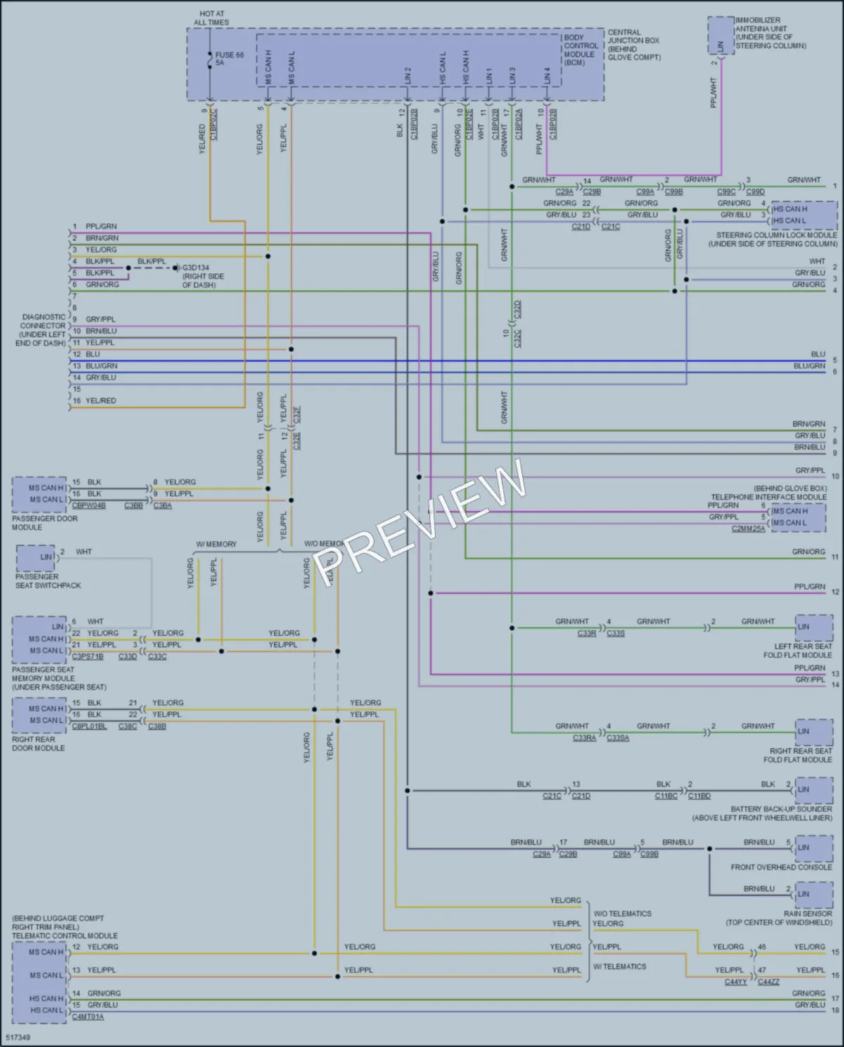 2016 LandRover DiscoverySport Computer Data Lines wiring diagram preview