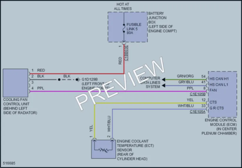 2016 LandRover DiscoverySport Cooling Fan wiring diagram preview