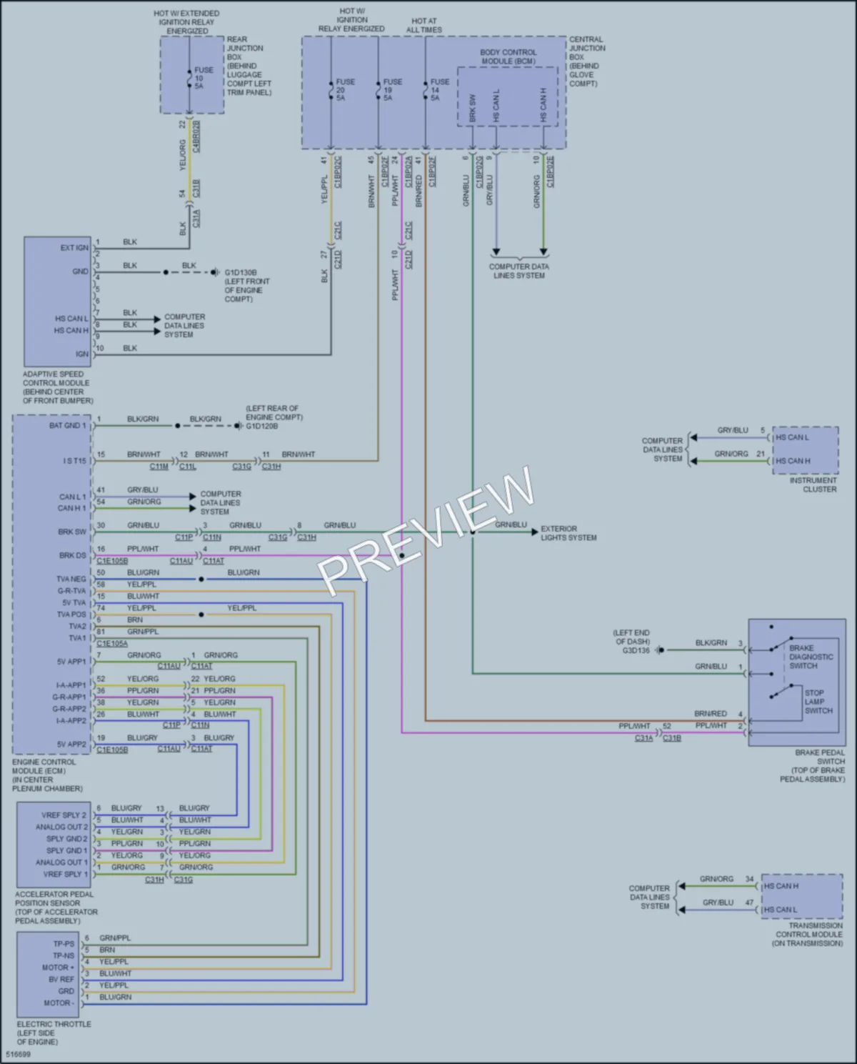 2016 LandRover DiscoverySport Cruise Control wiring diagram preview